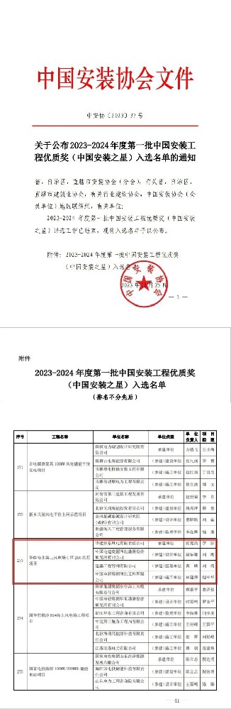 喜報！成功摘“星”！公司監理的項目斬獲中國安裝工程優質獎